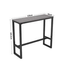 Load image into Gallery viewer, Garden Grey Dining High Table with Metal Legs Garden Dining Tables Living and Home