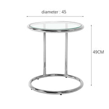 Load image into Gallery viewer, Dia.45cm Glass End & Side Table Furniture Living Room Round Sofa Table Tea Table End Table Living and Home