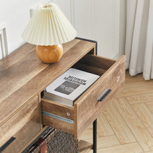 Load image into Gallery viewer, 2 Drawers 2 Shelfs Industrial Console Table Entryway Sofa Table Hallway Table Accent Tables Living and Home