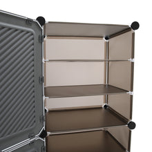 Load image into Gallery viewer, 8-Tier Dark Grey Shoe Cabinet