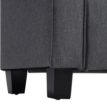 Load image into Gallery viewer, Linen Armrest Storage Ottoman Bench Chaise