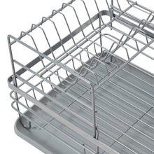 Load image into Gallery viewer, 2 Tier Metal Dish Drainer Rack Sink Washing Plates Draining Board