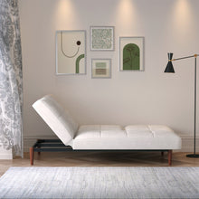 Load image into Gallery viewer, Faux Suede 3 Seater Upholstered Sofa Bed with Wood Legs Living and Home