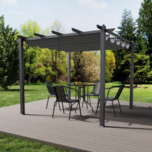 Load image into Gallery viewer, 300CM Elegant Aluminum Patio Pergola with Sun-Shade Canopy Living and Home