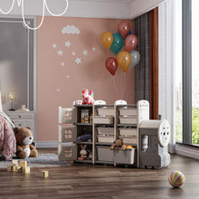 Load image into Gallery viewer, 3ft to 4ft Train-shaped Kids Toy Storage Shelves Organizer Kids' Furniture Living and Home Large/ 129cm W