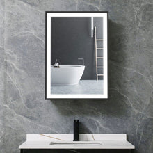 Load image into Gallery viewer, LED Light Mirror Cabinet Single Door Bathroom Mirror Cabinets Living and Home