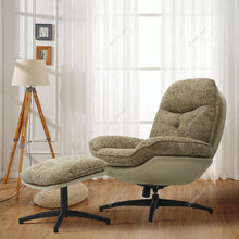 Load image into Gallery viewer, Chenille Lounge Chair with Footstool Living and Home