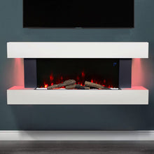 Load image into Gallery viewer, Contemporary Wall Mounted/Freestanding Fireplace Mantel for Living Room Fireplace Suites Living and Home