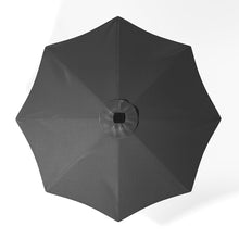 Load image into Gallery viewer, Black 3M Lighted Market Sunbrella Umbrella with Solar Strip LED Lights Parasols & Rain Umbrellas Living and Home