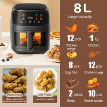 Load image into Gallery viewer, 5L White/Black Digital Smart Air Fryer with Visible Window Kitchen Appliances Living and Home