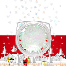 Load image into Gallery viewer, Christmas Nail Art Laser Ultra Thin Super Sticky Snowflake Nail Patches Set of 7 Living and Home