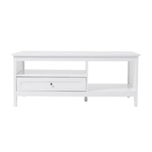 Load image into Gallery viewer, Classic White Coffee Table with Drawe Living and Home