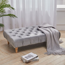 Load image into Gallery viewer, Vintage Button-tufted Rectangular Velvet Footstool Living and Home
