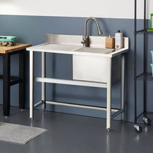 Load image into Gallery viewer, 4ft Stainless Steel Kitchen Commercial Sink Kitchen Sinks Living and Home