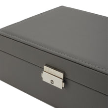 Load image into Gallery viewer, Lockable Double Tier Faux Leather Jewellery Organizer