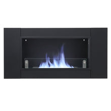 Load image into Gallery viewer, 43'' W Surface Wall Mounted Bio-Ethanol Fireplace Black Fireplaces Living and Home