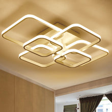 Load image into Gallery viewer, 4/6/8 Headers Square LED Ceiling Light Dimmable with Remote Control Ceiling Light Living and Home 6 Headers