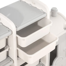 Load image into Gallery viewer, Grey Cute Bus-shaped Storage Shelves Organizer for Kids Shelves & Racks Living and Home