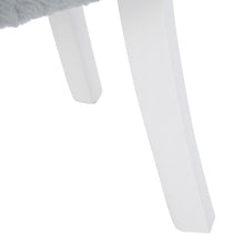 Load image into Gallery viewer, Modern Plush Upholstered Dressing Table Chair with White Legs