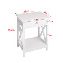 Load image into Gallery viewer, Wooden One Drawer Bedside Table