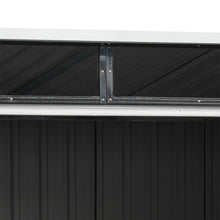 Load image into Gallery viewer, 8.5 x 4ft Garden Metal Storage Shed with Lockable Sliding Doors - Black