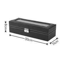Load image into Gallery viewer, Elegant Faux Leather Watch Display Case with 6 Slots
