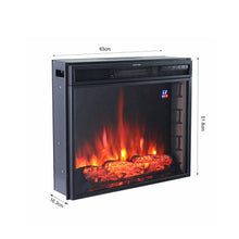 Load image into Gallery viewer, 24 Inch Inset Small Electric LED Fireplace Wall Mounted Heater 1kw/2kw Fireplaces Living and Home