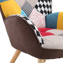 Load image into Gallery viewer, Tufted Button Linen Armchair with Wooden Legs