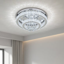 Load image into Gallery viewer, Double Tier Round Crystal Celling Light Living and Home