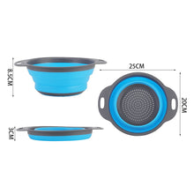 Load image into Gallery viewer, Collapsible Kitchen Silicone Colander Strainer Bowl Kitchen Storage Baskets Living and Home