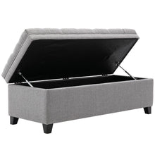 Load image into Gallery viewer, Linen Padded Cushion Bed End Bench Storage Seat Living and Home