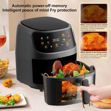 Load image into Gallery viewer, 5L White/Black Digital Smart Air Fryer with Visible Window Kitchen Appliances Living and Home