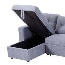 Load image into Gallery viewer, 3-Seater Upholstered Corner Sofa Bed with Storage