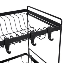 Load image into Gallery viewer, 2 Tier Dish Drying Rack with Drainboards