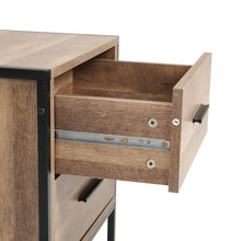 Load image into Gallery viewer, Mid-Century Two Drawers Wooden Nightstand Sofa Side Table
