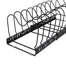 Load image into Gallery viewer, Expandable Pot Pan Lid Rack Pan Organiser with 10 Dividers