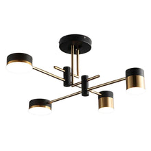 Load image into Gallery viewer, Lightsin Minimalist Gold and Black Ceiling Light Lightsin