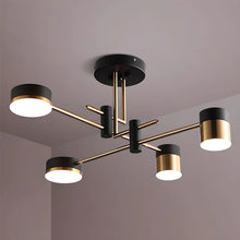 Load image into Gallery viewer, Lightsin Minimalist Gold and Black Ceiling Light Lightsin