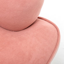 Load image into Gallery viewer, Contemporary Curved Back Single Armchair with Lumbar Pillow and Footstool