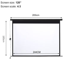 Load image into Gallery viewer, Remote Control Electric Projection Screen Projector Screen Living and Home Large/269cm W x 183cm H