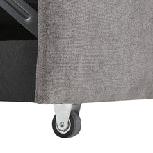 Load image into Gallery viewer, Grey Convertible Sofa Bed with 2 Pillows
