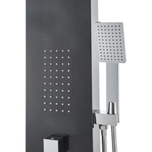 Load image into Gallery viewer, Bathroom Thermostatic Black Shower Tower Panel Bathroom Shower Living and Home