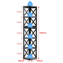 Load image into Gallery viewer, Black/White Wooden 5 tier Rectangular Vertical Living Room Shelf Shelves & Racks Living and Home