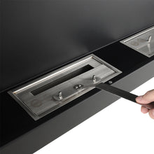 Load image into Gallery viewer, 55 Inch Bio Ethanol Fireplace White Grey Black Mounted Inset Wall Biofire Living and Home