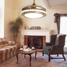 Load image into Gallery viewer, 42inch Retractable Ceiling Fan Light Lamp W/Remote Control Ceiling Light Living and Home Gold