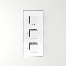 Load image into Gallery viewer, Chrome Square/Tound Thermostatic Shower Mixer Set Bathroom Shower Living and Home