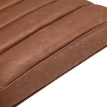 Load image into Gallery viewer, Leisure Soft PU Leather Cushioned Accent Armchair with Metal Frame