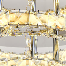 Load image into Gallery viewer, Modern Double-tiers Median-size Crystal LED Ceiling Light
