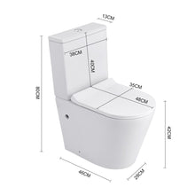 Load image into Gallery viewer, 80cm H 2-Piece Elongated Toilet with Dual Flush Toilet Living and Home