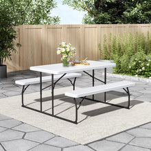 Load image into Gallery viewer, Livingandhome Foldable Picnic Table and Bench Set